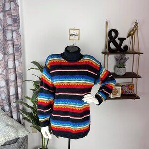 Liz Sport Vintage Petite Geometric Turtleneck Sweater
